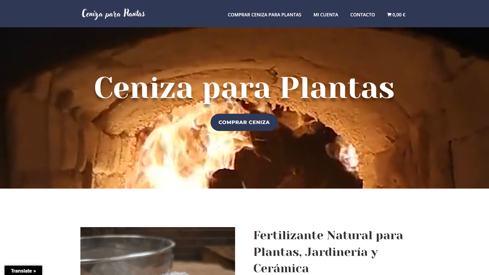 Ceniza para Plantas